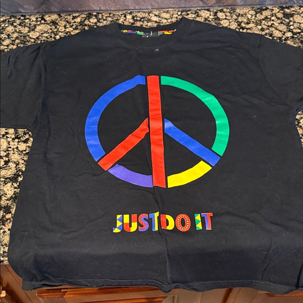 Nike  Black Peace Sign T-Shirt
